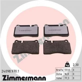 Колодки тормозные ZIMMERMANN 24098.970.1