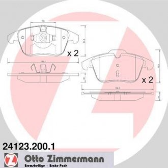 Гальмівні колодки перед Ford Mondeo с 2007,RANGE R ZIMMERMANN 241232001