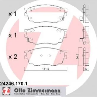 Гальмівні колодки ZIMMERMANN 24246.170.1