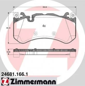 Гальмівні колодки дискові ZIMMERMANN 246811661