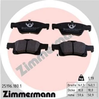 KLOCKI HAMULC. JEEP GRAND CHEROKEE 10- TY? ZIMMERMANN 25196.180.1