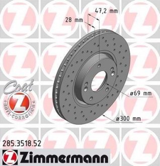 Гальмівні диски Sport ZIMMERMANN 285351852 (фото 1)