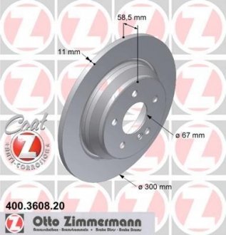 Тормозной диск MB W220 R ZIMMERMANN 400360820