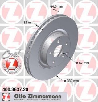Тормозные диски ZIMMERMANN 400363720 (фото 1)