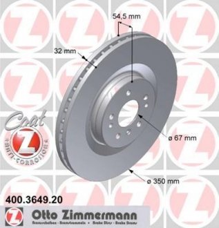 Тормозные диски ZIMMERMANN 400364920 (фото 1)
