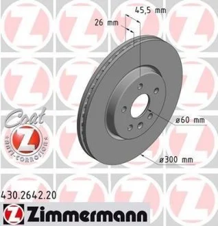 Диск тормозной передний ZIMMERMANN 430.2642.20