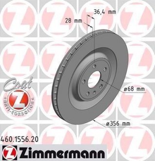 Тормозной диск ZIMMERMANN 460.1556.20