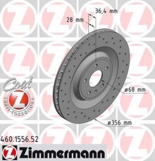 Гальмівний диск ZIMMERMANN 460.1556.52