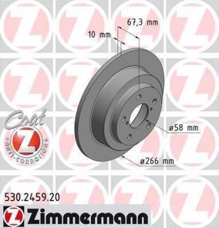 Тормозной диск ZIMMERMANN 530.2459.20 (фото 1)