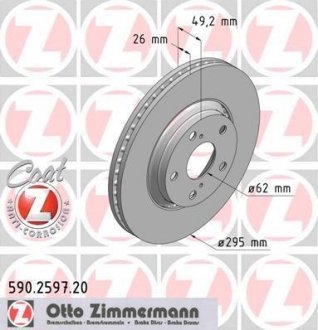 Тормозные диски ZIMMERMANN 590259720 (фото 1)
