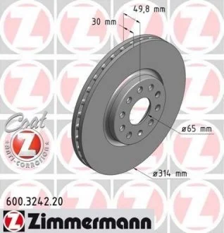Тормозные диски ZIMMERMANN 600324220