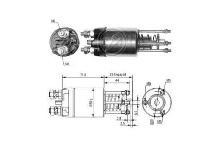 Втягуюче реле стартера ZM ZM3651