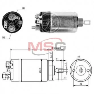 Втягуюче реле стартера ZM ZM524