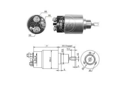 Втягивающее реле стартера ZM ZM6973